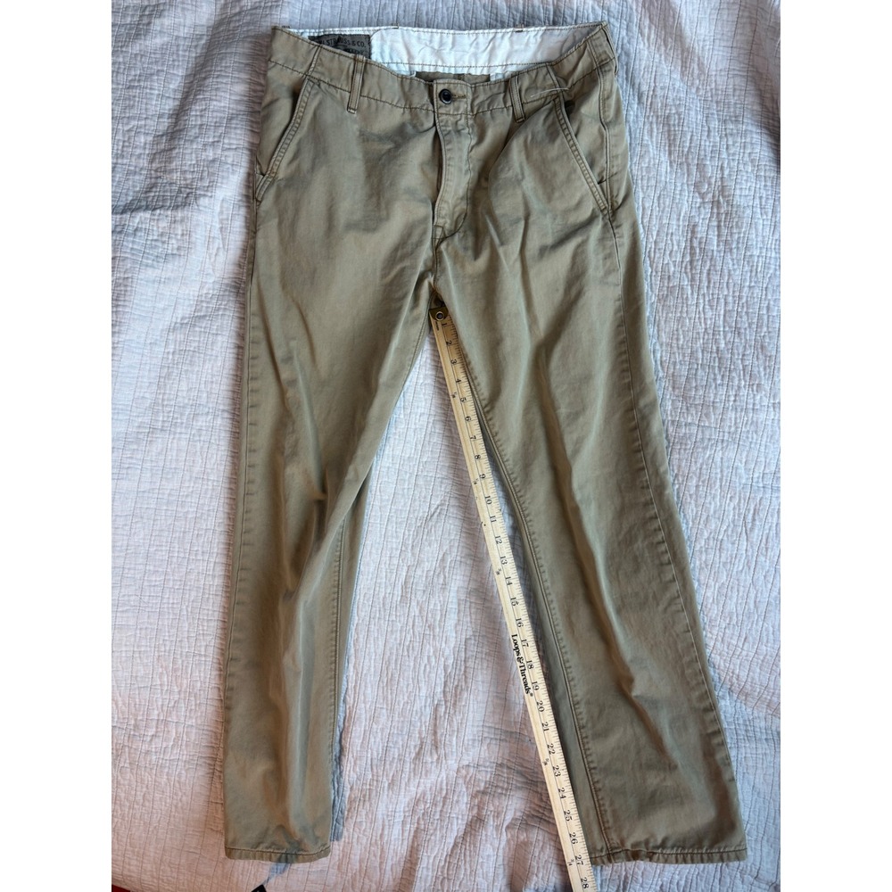 Levis Chino I Specifications Khaki Pants Mens W34 L30 Tan Cotton Trousers 55688